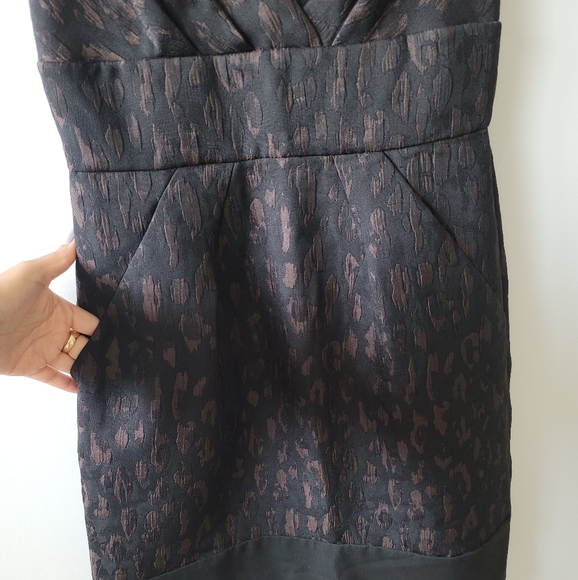 BCBG Black-Brown Cocktail Dress - Size 0 - Picture 16 of 16
